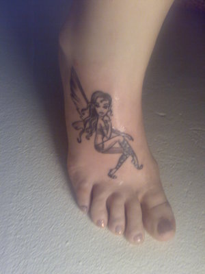 Fairy Tattoo, Female Tattoo, Foot Tattoo, Sexy Girl Tattoo,