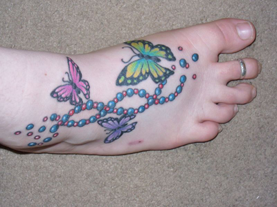 Butterfly Tattoo On The Foot. Butterfly Tattoos On Foot.