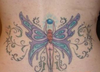 female back tattoos. Art Lower Back Tattoos