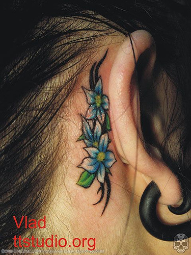 Having small butterfly tattoos behind the ear is the latest 